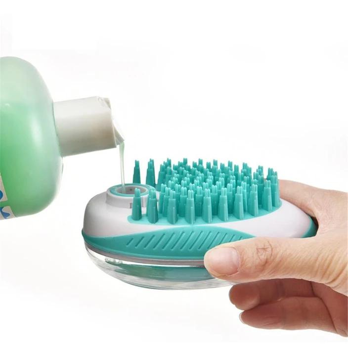 Brosse pour chien 2 en 1 distributeur de savon