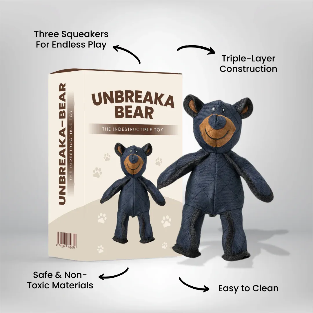Jouet Indestructible pour Grands Mâchouilleurs | Unbreaka-Bear pour Chiens | Jouet Résistant pour Chiens Agités et Actifs