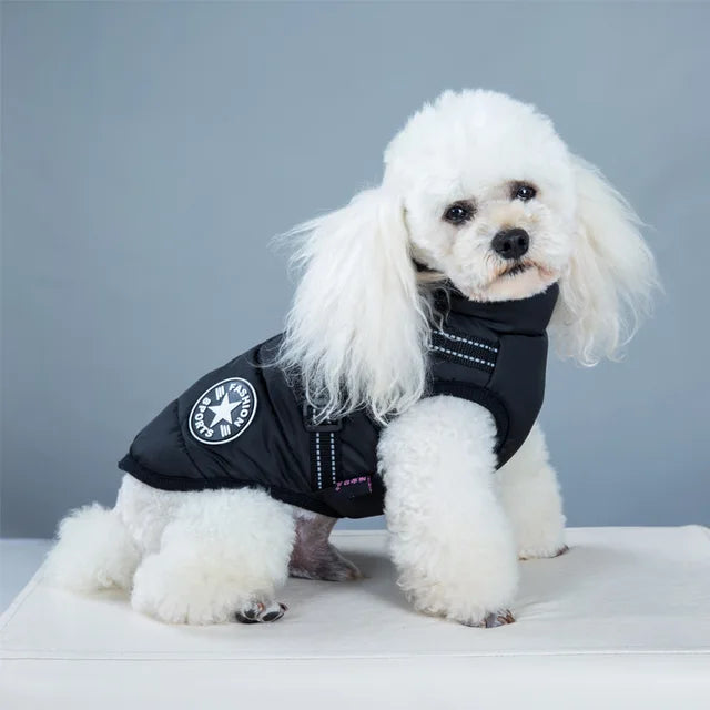 Veste pour Chien Coupe-vent et Imperméable avec Harnais Intégré Animaux Plus
