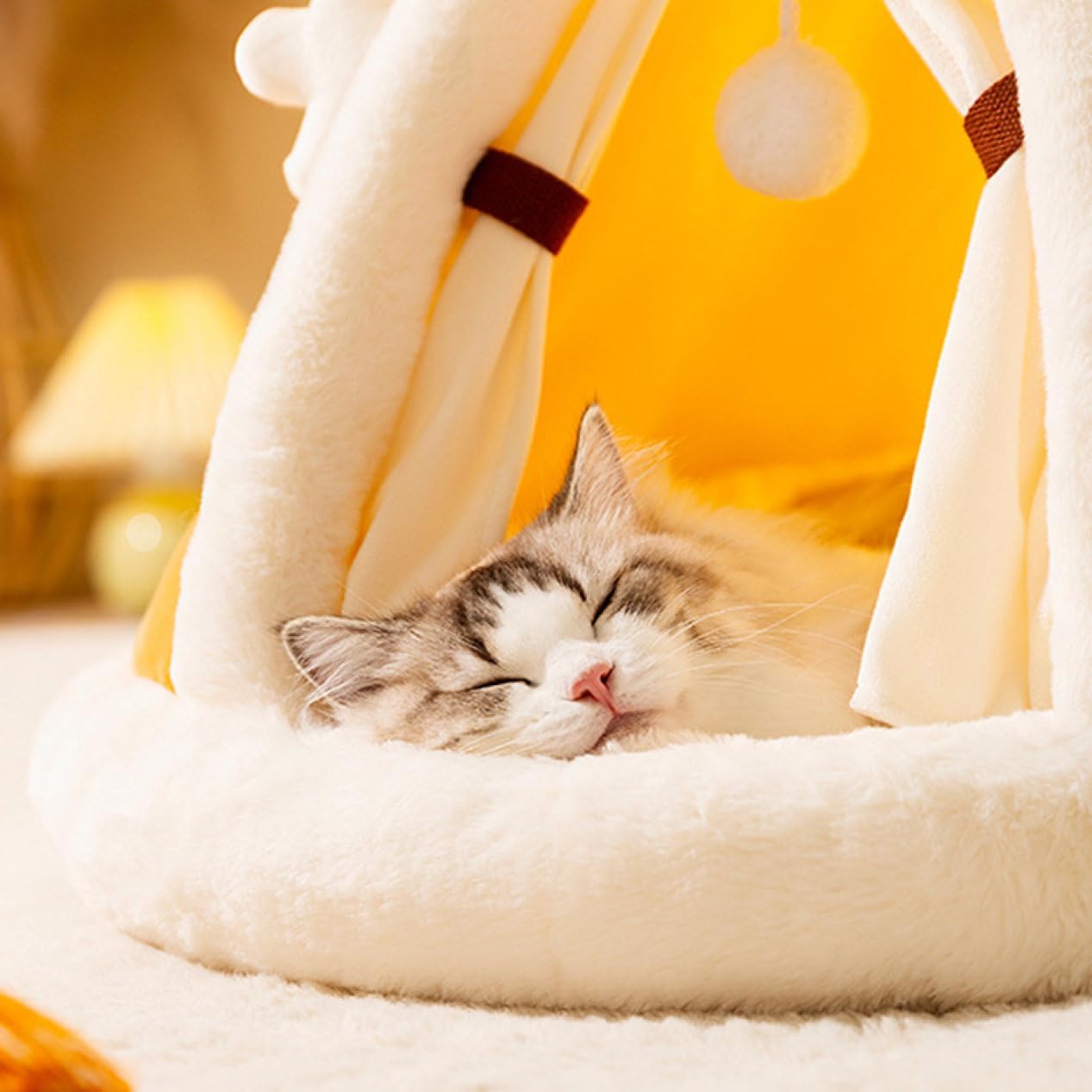Tente En Peluche Confortable Pour Chat