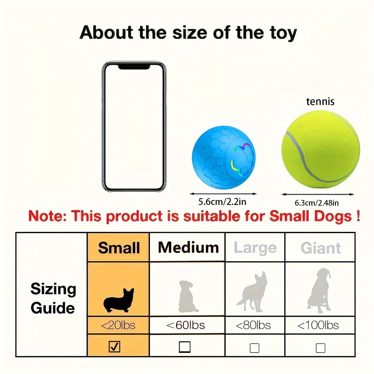 Balle interactive pour animaux de compagnie