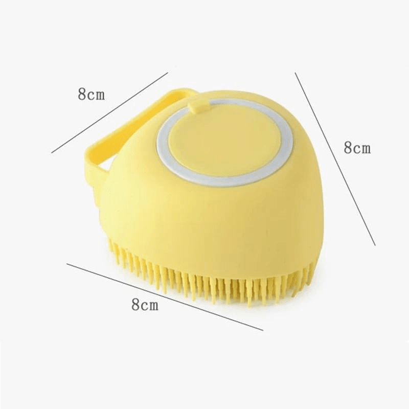 Brosse de bain pour chien en forme de coeur