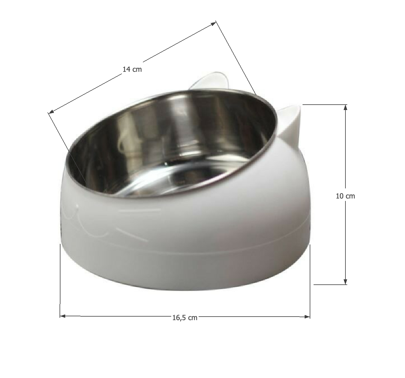 Gamelle pour chat surélevée en inox