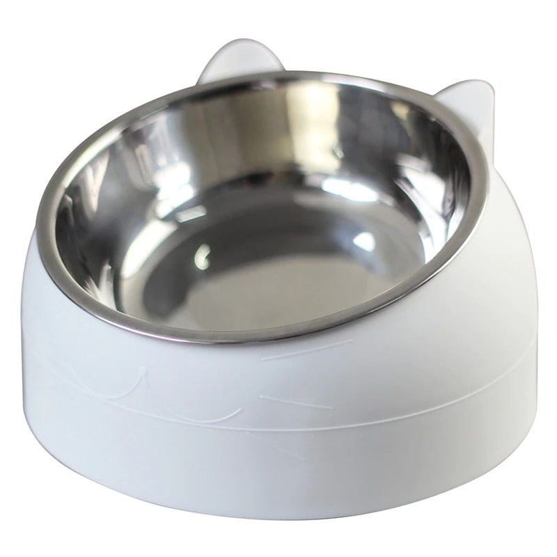 Gamelle pour chat surélevée en inox
