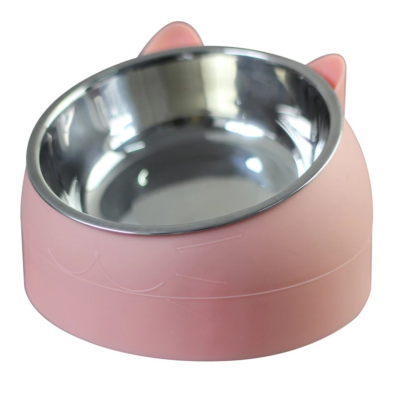 Gamelle pour chat surélevée en inox
