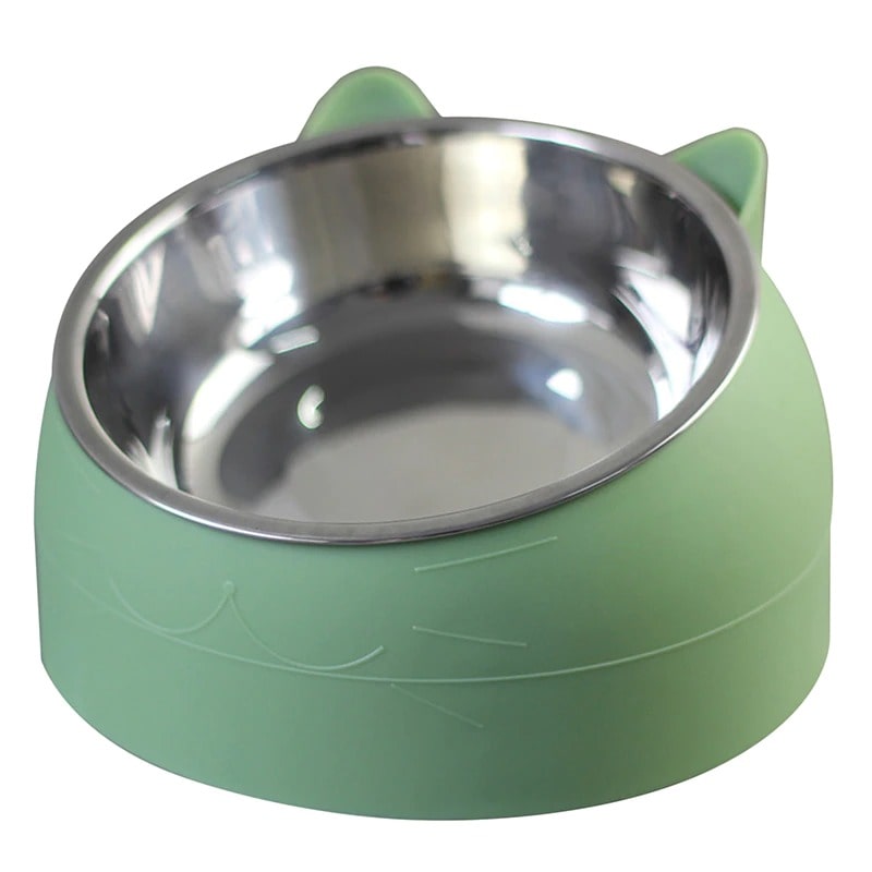 Gamelle pour chat surélevée en inox