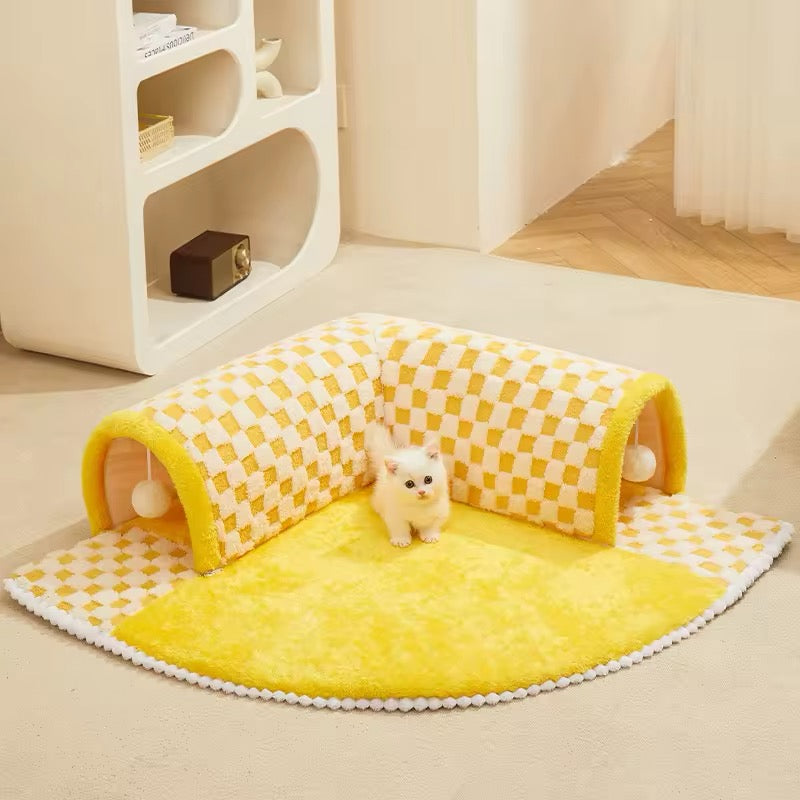 2in1 Tunnel Pour Chats Lit De Jeu