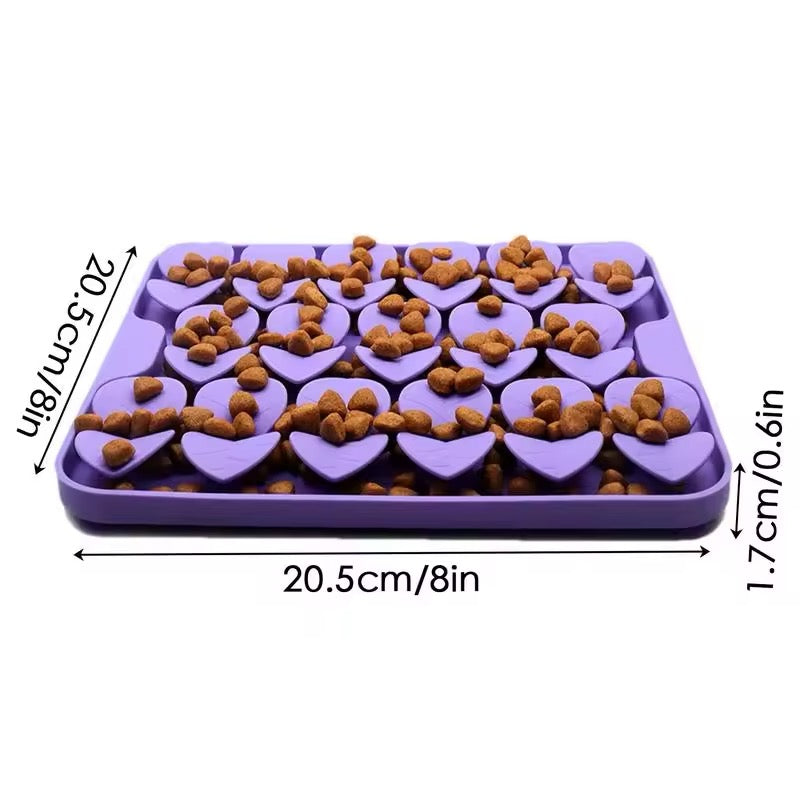 Tapis d'Alimentation en Silicone pour Animaux Domestiques Animaux Plus