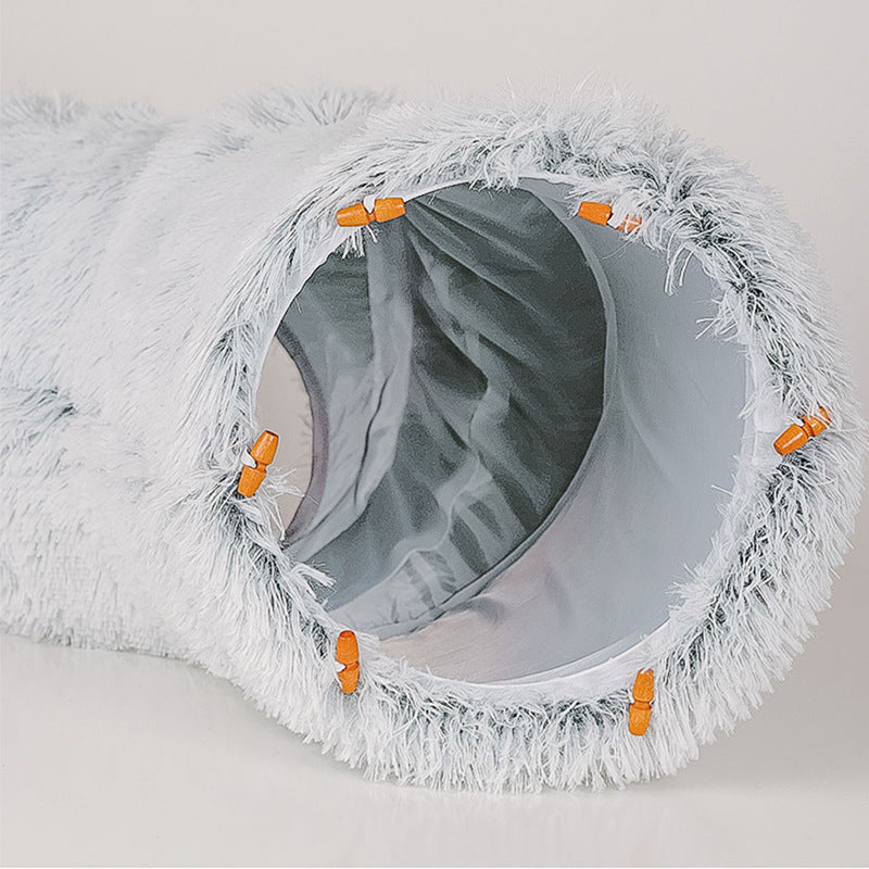 Tunnel en peluche pour chats Lit de jeu