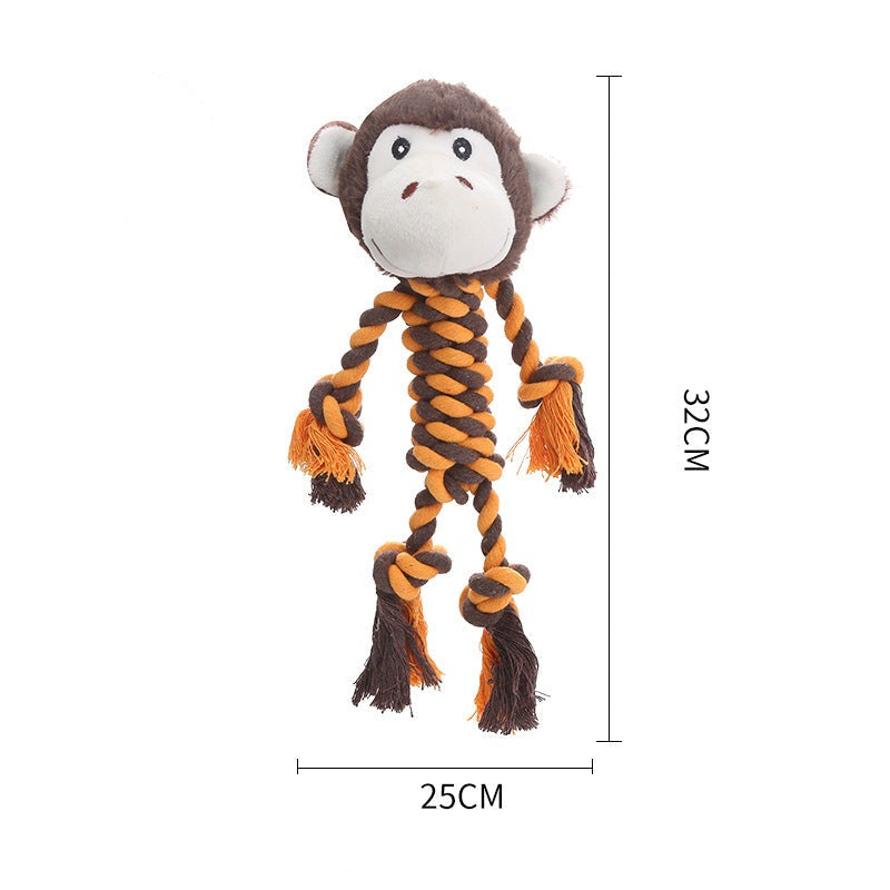 Jouet Pour Chien Durable Avec Tête En Peluche