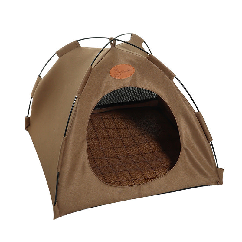 Tente Pour Chats Premium Avec Tapis En Rotin