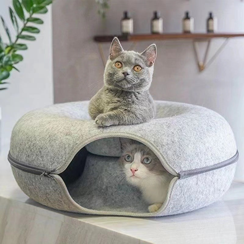 2in1 Donut Lit Pour Chat Et Grotte