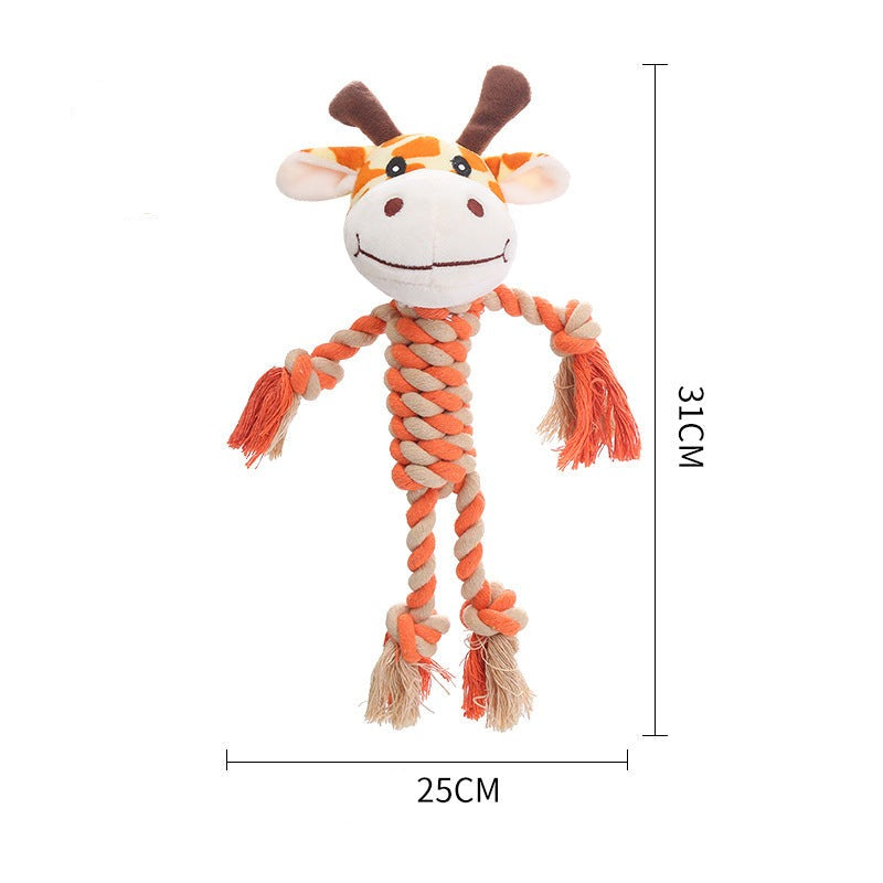 Jouet Pour Chien Durable Avec Tête En Peluche
