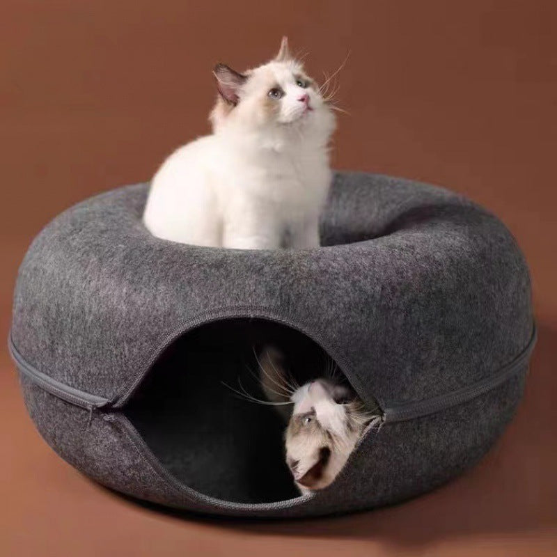 2in1 Donut Lit Pour Chat Et Grotte