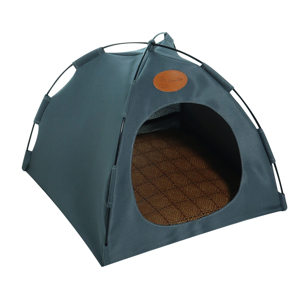 Tente Pour Chats Premium Avec Tapis En Rotin
