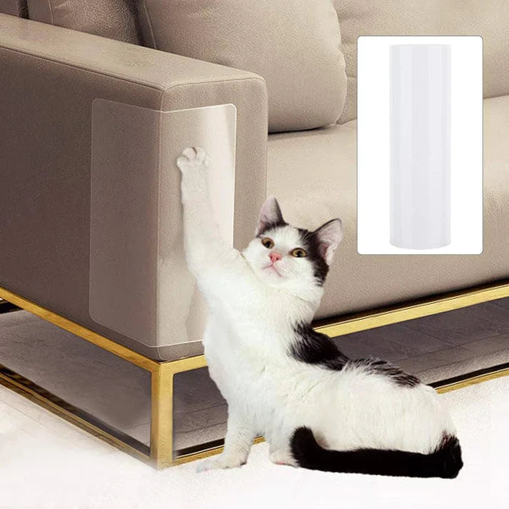 Protection anti-griffes autocollante pour meubles pour chats - Transparent