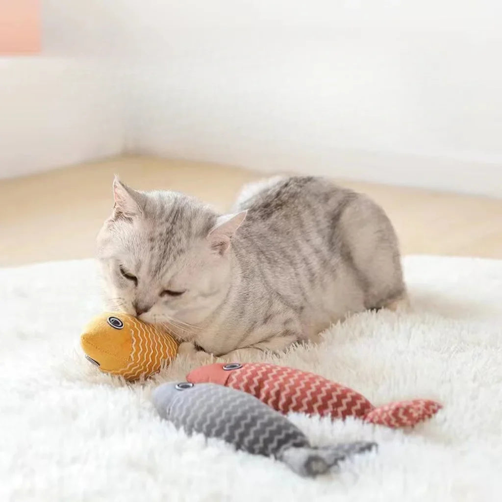 Jouet D'herbe À Chat Poisson