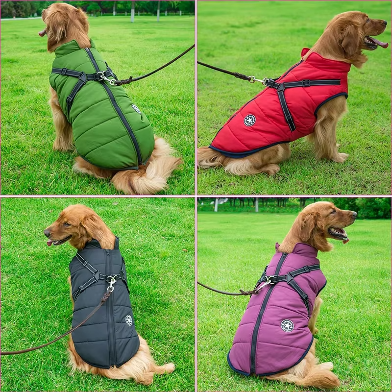 Veste pour Chien Coupe-vent et Imperméable avec Harnais Intégré Animaux Plus