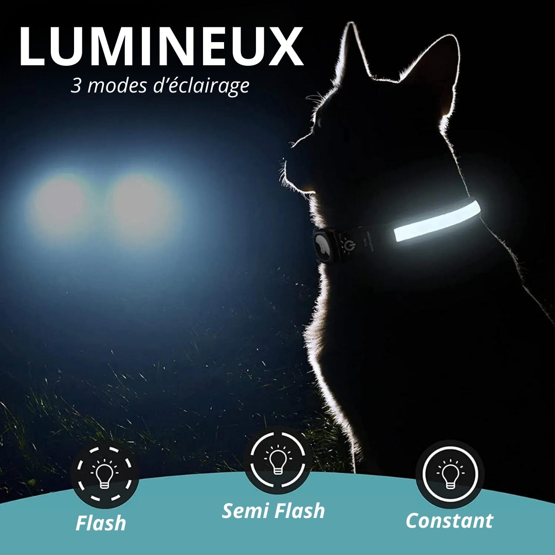 Collier AirTag Lumineux Rechargeable