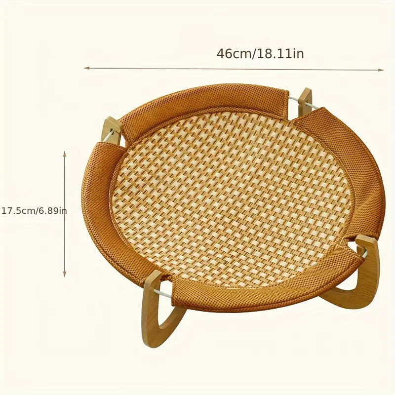 Tapis De Suspension Rafraîchissant Pour Chats En Rotin
