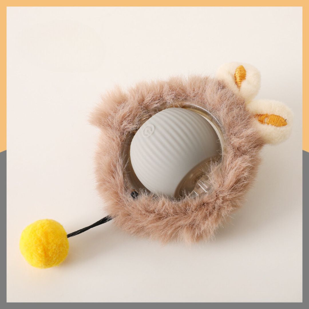 Balle De Jeu Interactive Avec Fourrure Pour Chats