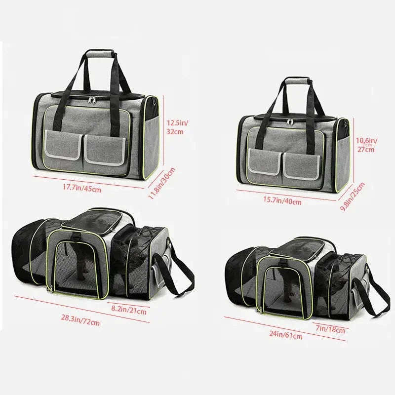 Sac de transport dépliable pour animaux domestiques
