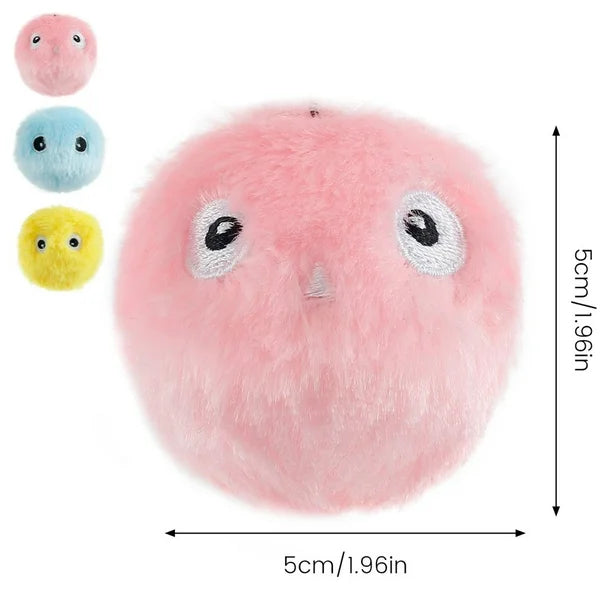 Balles De Jeu Interactives En Peluche Pour Chats Avec Bruits D'animaux (Pack De 3)