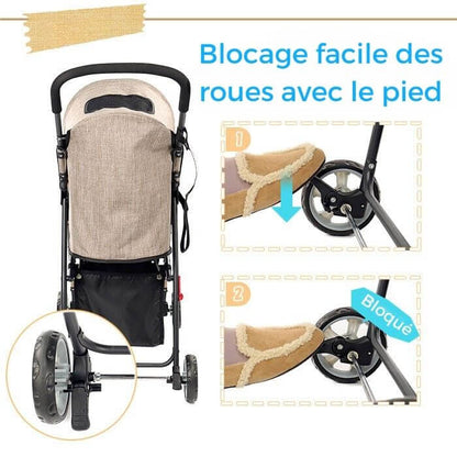 Poussette pour chien pliable et portable ultra-légère PuppySafe