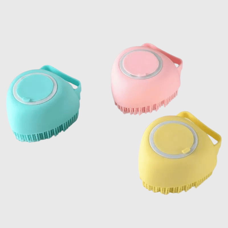 Brosse de bain pour chien en forme de coeur