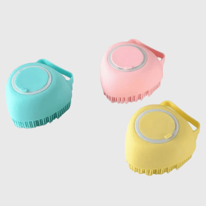 Brosse de bain pour chien en forme de coeur