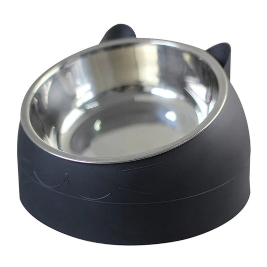 Gamelle pour chat surélevée en inox