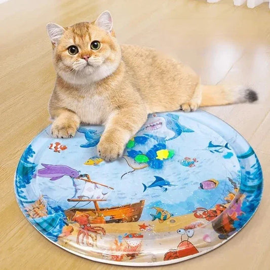 Tapis D'eau Pour Chats Spiel&kühl (Rond)