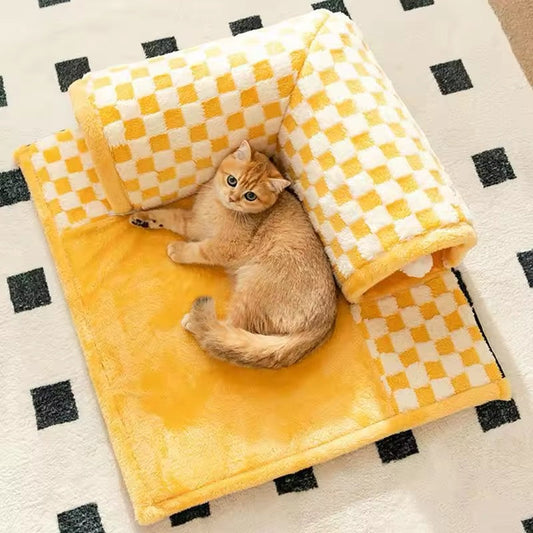2in1 Tunnel Pour Chats Lit De Jeu