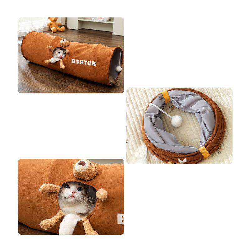 Tunnel De Jeu Pliable Pour Chat Animaux Plus