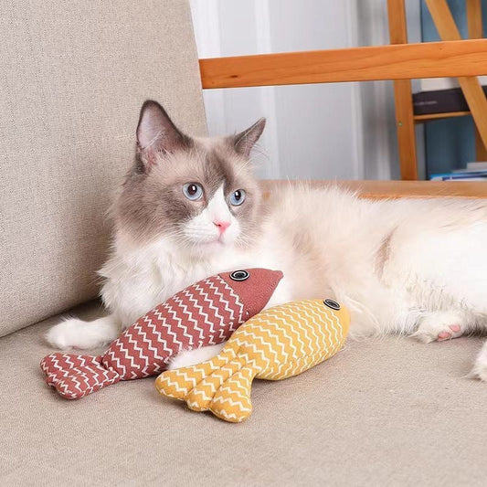Jouet D'herbe À Chat Poisson