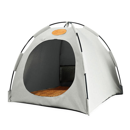 Tente Pour Chats Premium Avec Tapis En Rotin