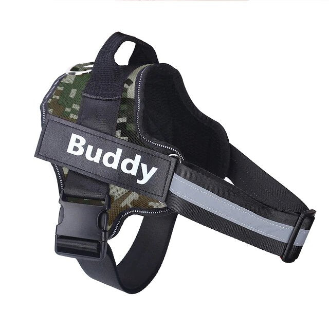 Harnais Prénom Anti Traction pour Chien Personnalisable