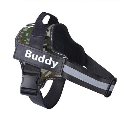 Harnais Prénom Anti Traction pour Chien Personnalisable