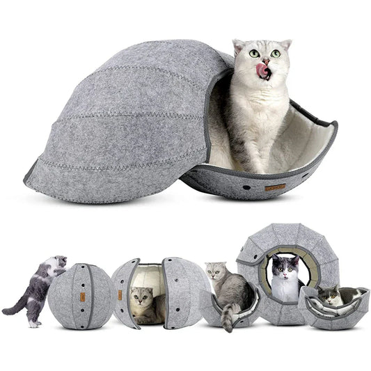 Lit 5-en-1 Pour Chats Avec Tunnel Et Jouets