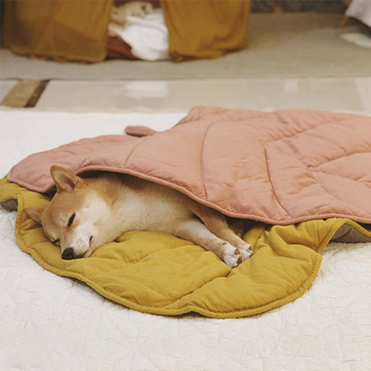Couverture pour chien en forme de feuille