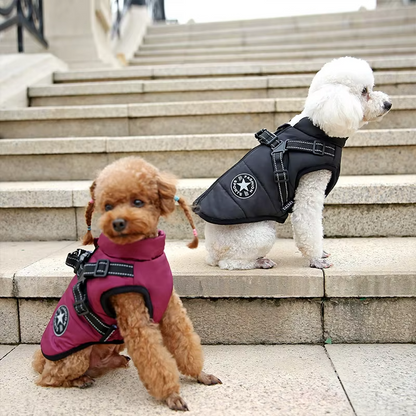 Veste pour Chien Coupe-vent et Imperméable avec Harnais Intégré Animaux Plus