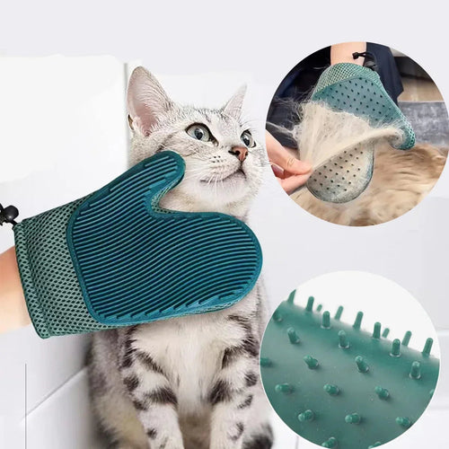 Gant 2 en 1 Pour Chats Pour Le Soin Du Pelage Animaux Plus