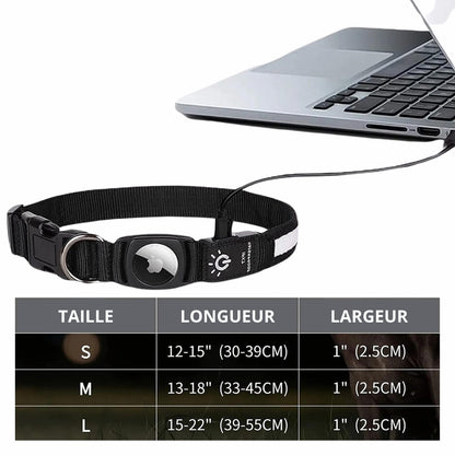 Collier AirTag Lumineux Rechargeable