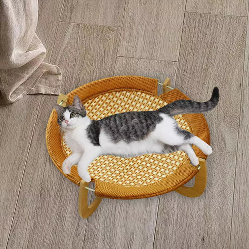Tapis De Suspension Rafraîchissant Pour Chats En Rotin Animaux Plus